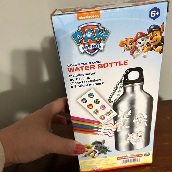 NWT Paw Patrol Color your Own water Bottle - Picture 3 of 4